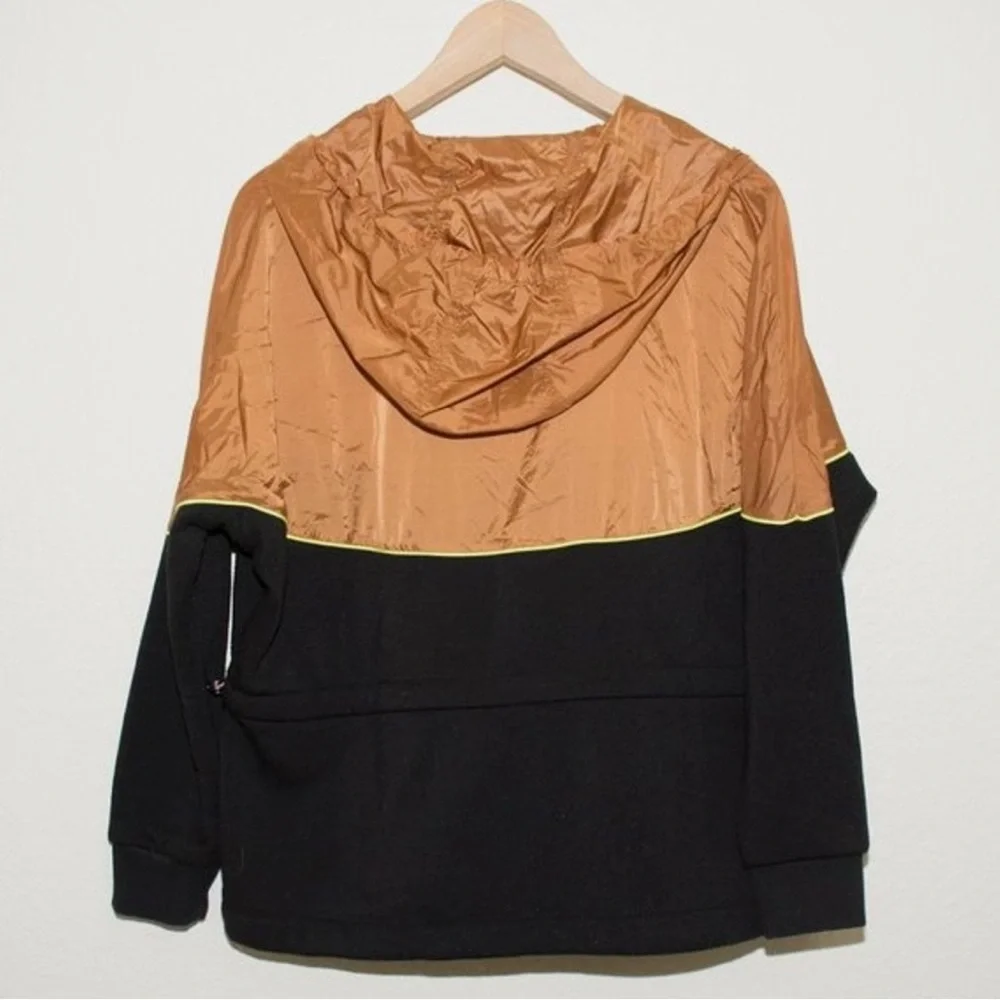 Urban Outfitters Black and Brown Colorblock Pullover Jacket SZ MED - Picture 5 of 6